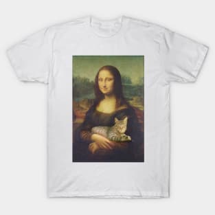 Mona Lisa with a cat T-Shirt